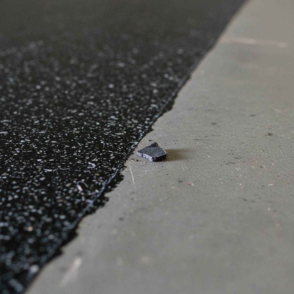 Macro of blend zone between recoated and older epoxy.